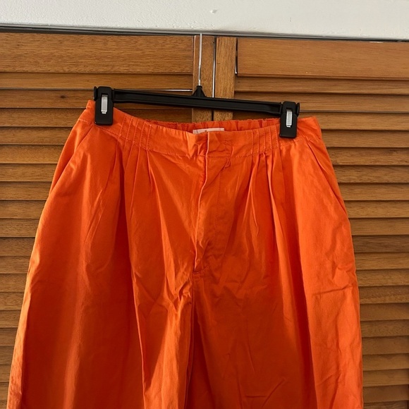Maeve By Anthropologie Women’s Orange Slouchy Wide Leg Trousers Sz 4 - Picture 3 of 8